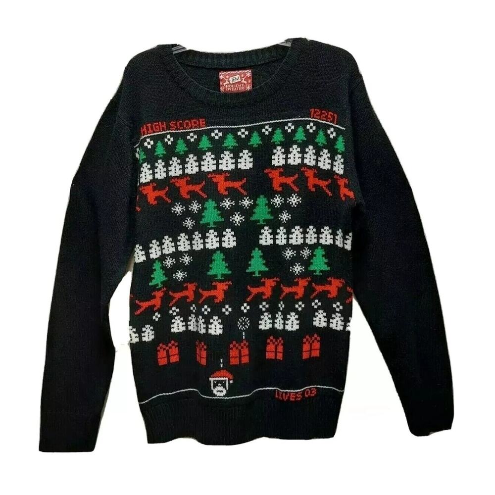 JEM Holiday Sweater, Mens Large, Video Game, Holiday Party Ugly Sweater